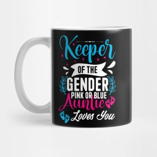 Keeper Of The Gender Loves Aunt You Auntie Baby Announcement Mug